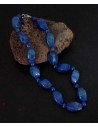 Collier lapis-lazuli pierres torsades