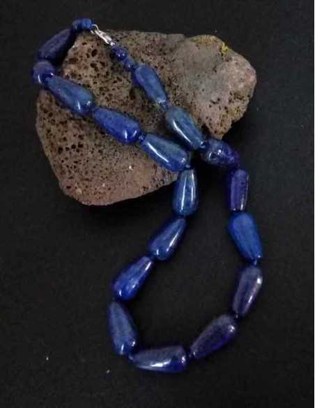 Collier lapis-lazuli pierres coniques