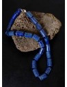Collier lapis-lazuli pierres cubiques larges