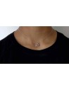 Collier transparent pendentif étoile fantaisie sertie ouverte