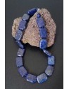 Collier lapis-lazuli pierres carrées