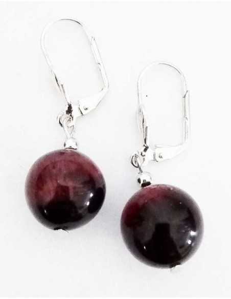 Boucles d'oreilles oeil de boeuf boules 10 mm