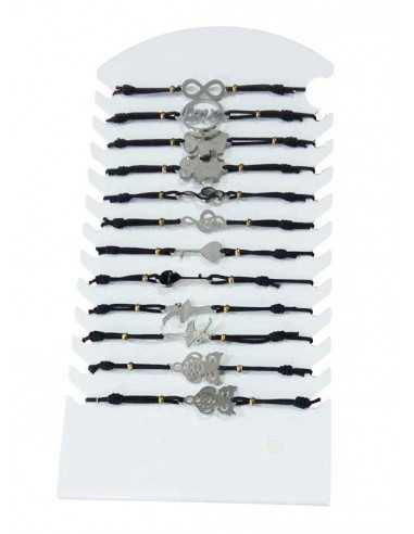 12 bracelets acier fantaisie