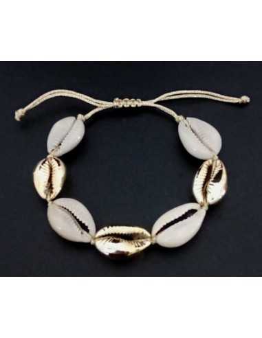 Bracelet véritable cauri taille ajustable