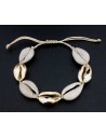 Bracelet véritable cauri taille ajustable