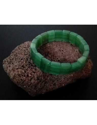 Bracelet aventurine pierres rectangles plates