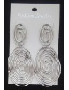 Boucles d'oreilles créoles ovales spirales géométriques