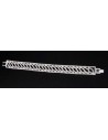 Bracelet strass manchette souple effet reliefs pour soirée