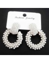 Boucles d'oreilles perles anneaux pendantes