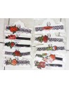 Destockage lot de 12 colliers chokers motif fleurs