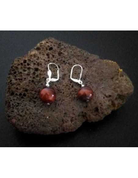 Boucles d'oreilles oeil de boeuf boules 10 mm