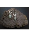 Boucles d'oreilles labradorite larkivite pierre naturelle 1 cm