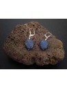 Boucles d'oreilles lapis-lazuli ovales 2 cm