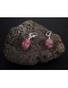 Boucles d'oreilles quartz rose lavande 1.5 cm