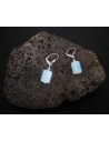 Boucles d'oreilles pierre de lune cubiques 1 cm