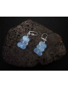 Boucles d'oreilles grappes pierre de lune pierre naturelle 3 cm