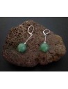 Boucles d'oreilles aventurine boules pendantes