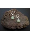 Boucles d'oreilles préhnite pierre boules 10 mm