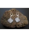 Boucles d'oreilles aigue-marine carrées