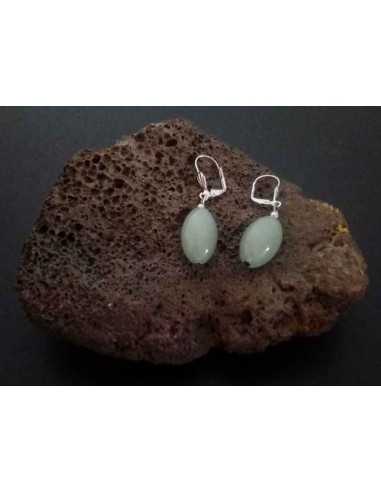 Boucles d'oreilles aventurine pierre tambour