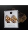 Boucles d'oreilles doubles anneaux design 3 cm