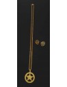 Parure acier étoile et boucles d'oreilles