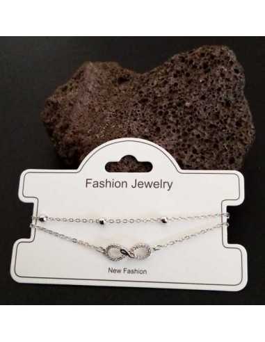 Bracelet fantaisie pendentif infini et zircon