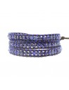 Bracelet lapis-lazuli multi-tours pierres naturelles 4 mm