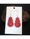 Boucles d'oreilles rondes mandalas superposés filigranes