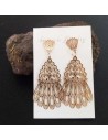 Boucles d'oreilles orientales pendantes motifs Bollywood