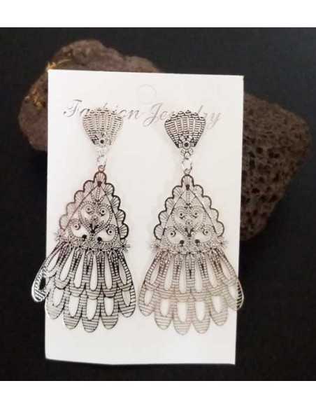 Boucles d'oreilles orientales pendantes motifs Bollywood