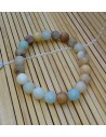 Bracelet Amazonite pierre naturelle perles rondes 1 cm