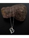 Collier acier inoxydable pendentif coeur avec message d'amour caché