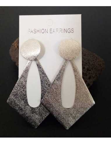 Boucles d'oreilles pendantes losange pailletées