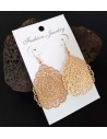 Boucles d'oreilles gouttes fantaisie motif oriental