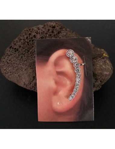 Bijoux d'oreilles motif perles strass dégradées