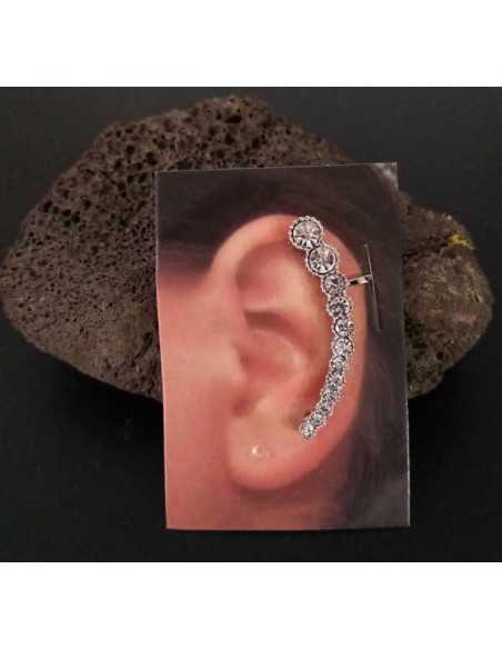 Bijoux d'oreilles motif perles strass dégradées