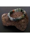Bracelet agate indienne pierres rondes bombées