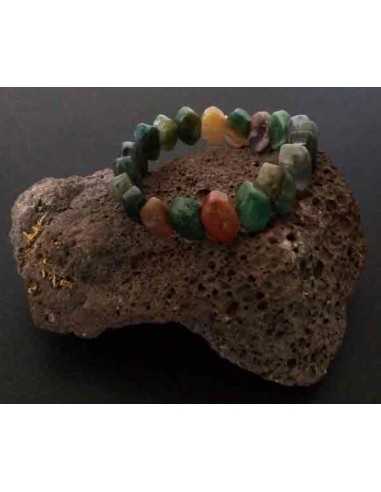 Bracelet agate indienne pierres dentelées
