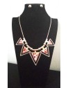 Parure collier ethnique triangles et boucles d'oreilles