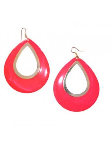 Boucles d'oreilles fantaisie gouttes percées 6 cm