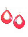 Boucles d'oreilles fantaisie gouttes percées 6 cm