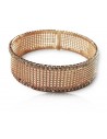 Bracelet manchette souple fin serti de strass