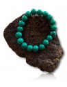 Bracelet turquoise verte véritable pierres boules 10 mm
