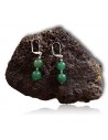 Boucles d'oreilles pierre aventurine boules