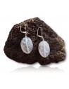 Boucles d'oreilles agate blanche