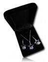 Parure en coffret collier pendentif étoile sur zirconium et boucles