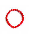 Bracelet perles de corail  d'imitaion boules 5 mm