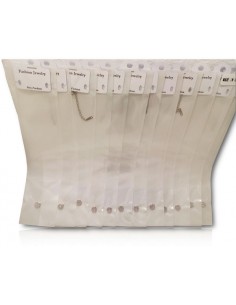 12 colliers pendentifs cabochon serti sur fil transparent acier inoxydable