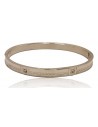Bracelet acier inoxydable avec motifs et zircons cubiques